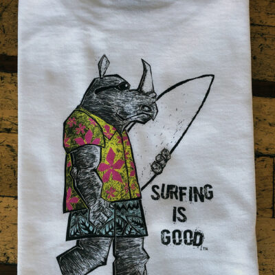 Rhino 'Surfing is Good' T-Shirt